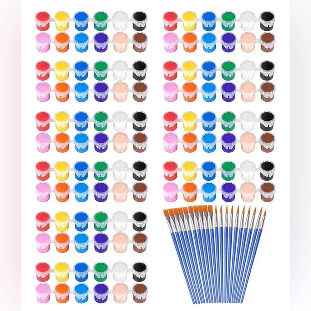 Mini Acrylic Paint Sets Colors Acrylic Paints Strips for Kids / 24 sets